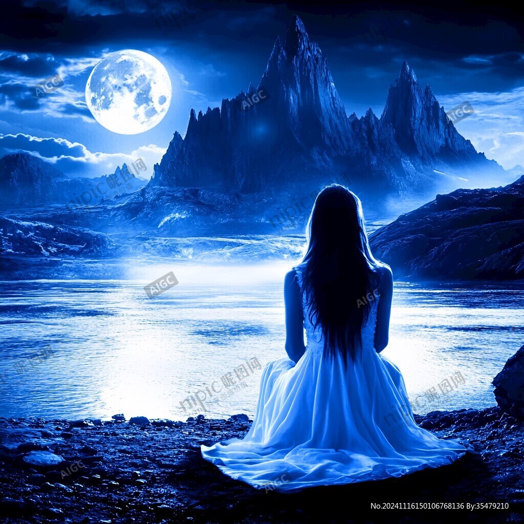蓝月夜梦幻唯美奇幻