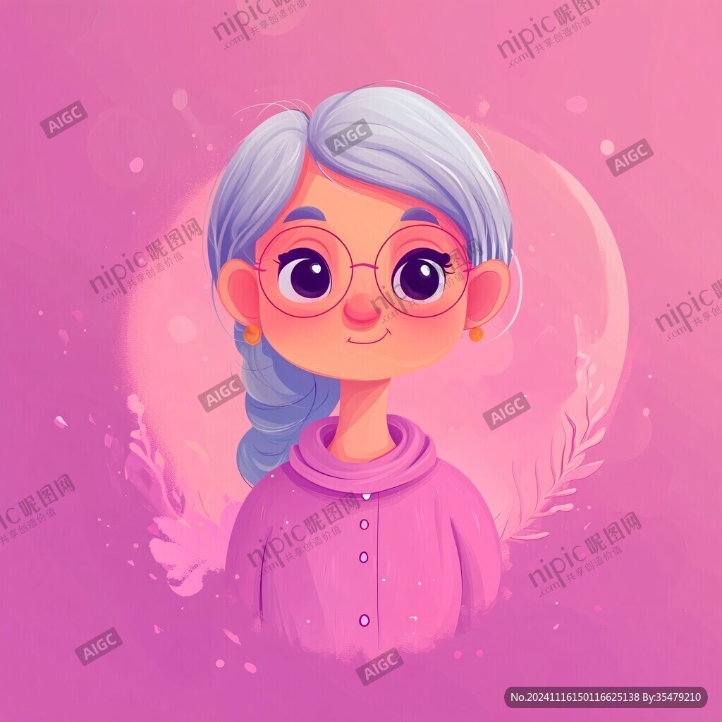 q版老奶奶插图