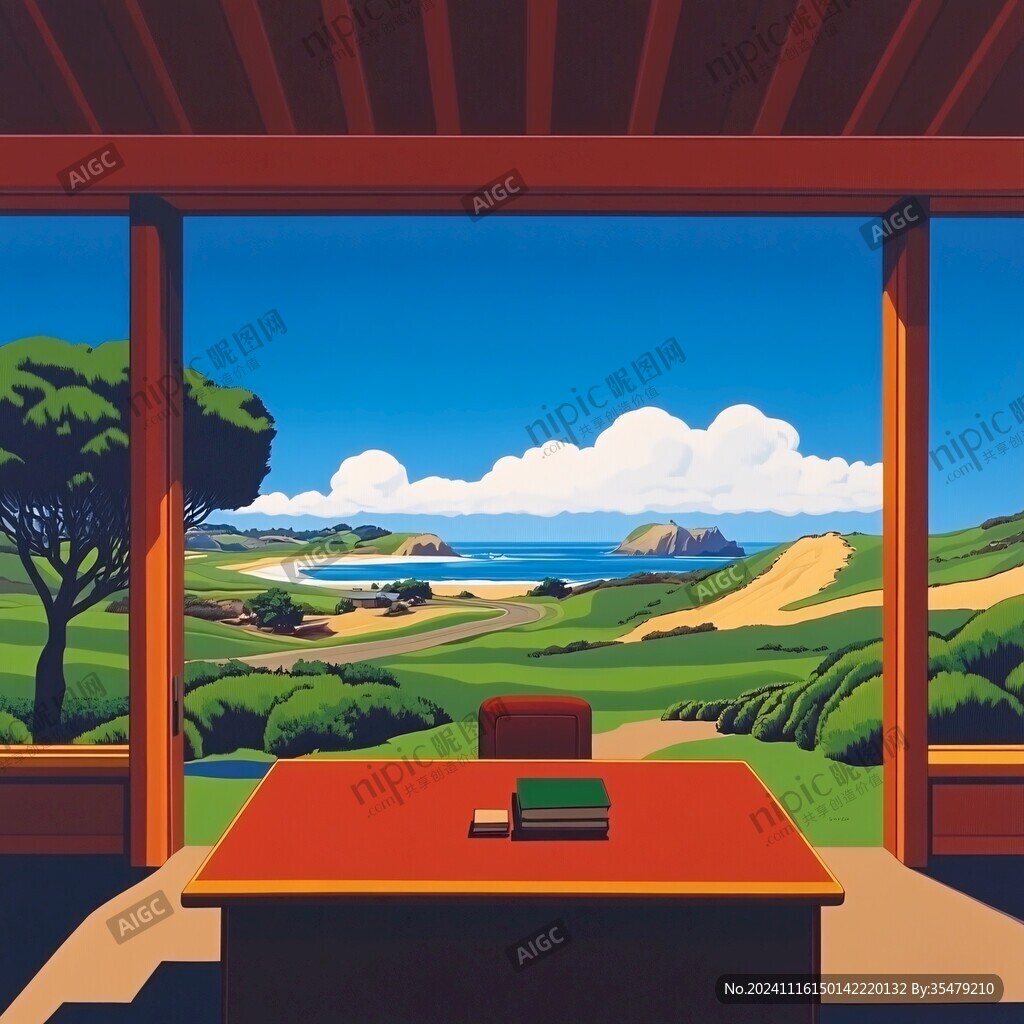 室外场景插画
