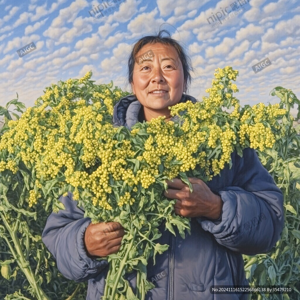 采摘后的油菜花