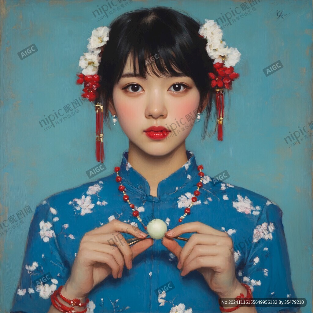 工笔少女