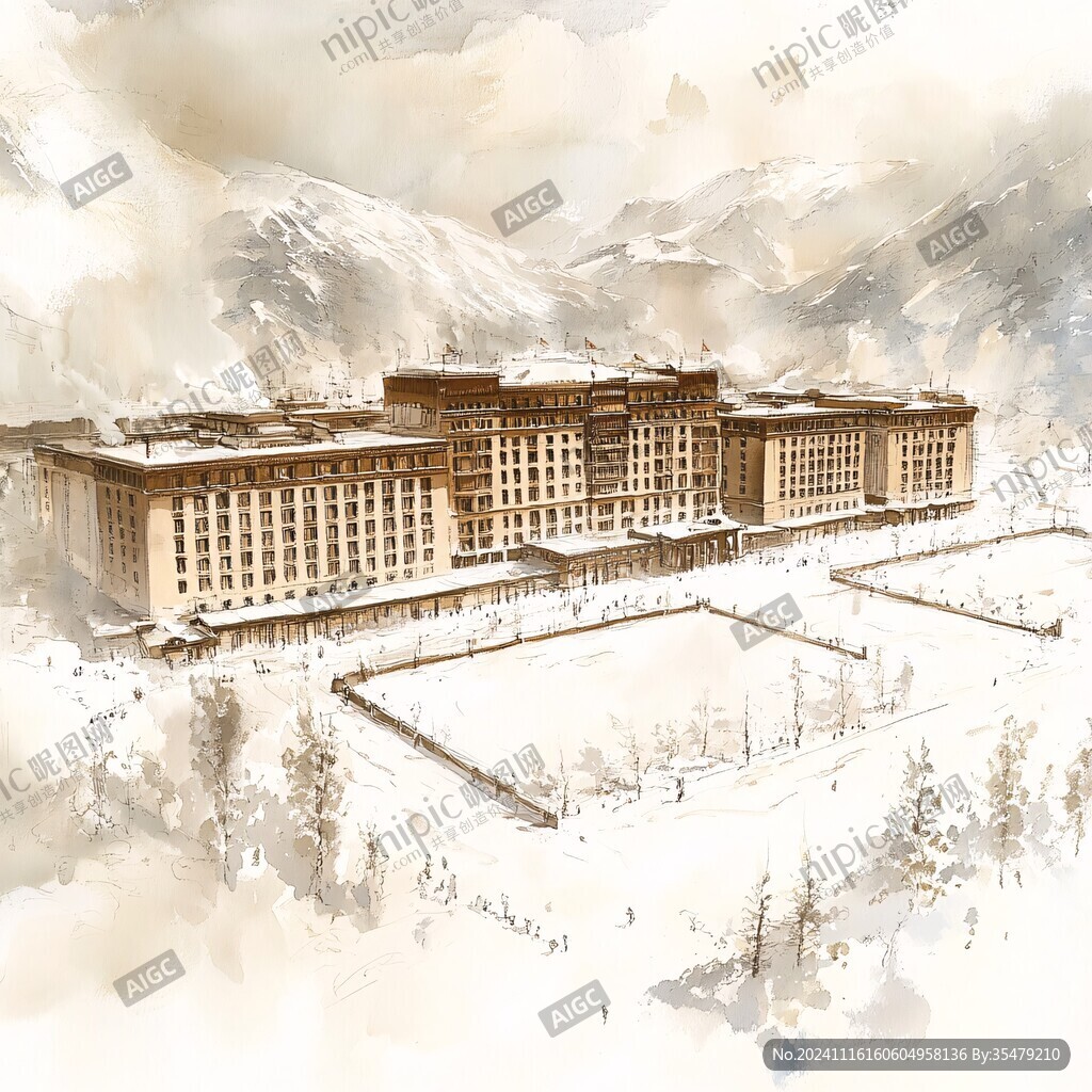 雪山下的酒店