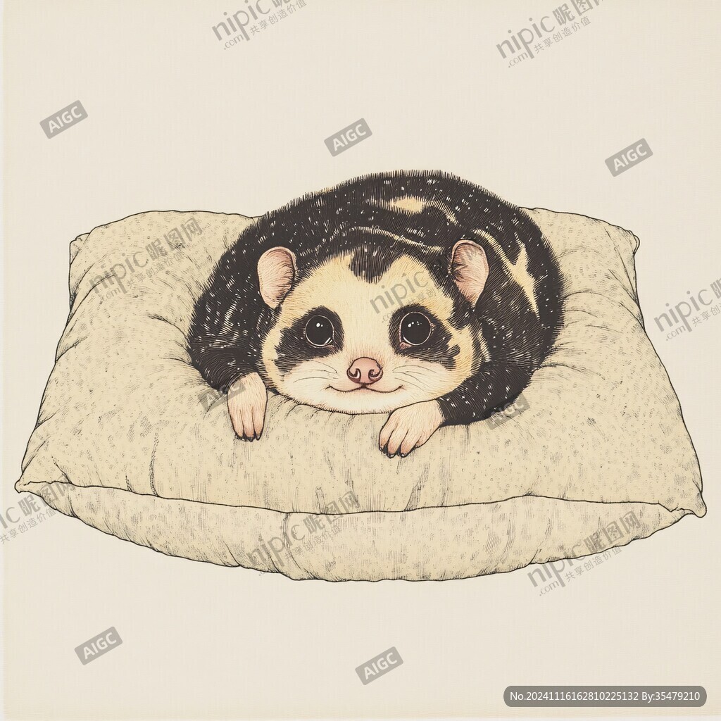 呆萌小动物插画