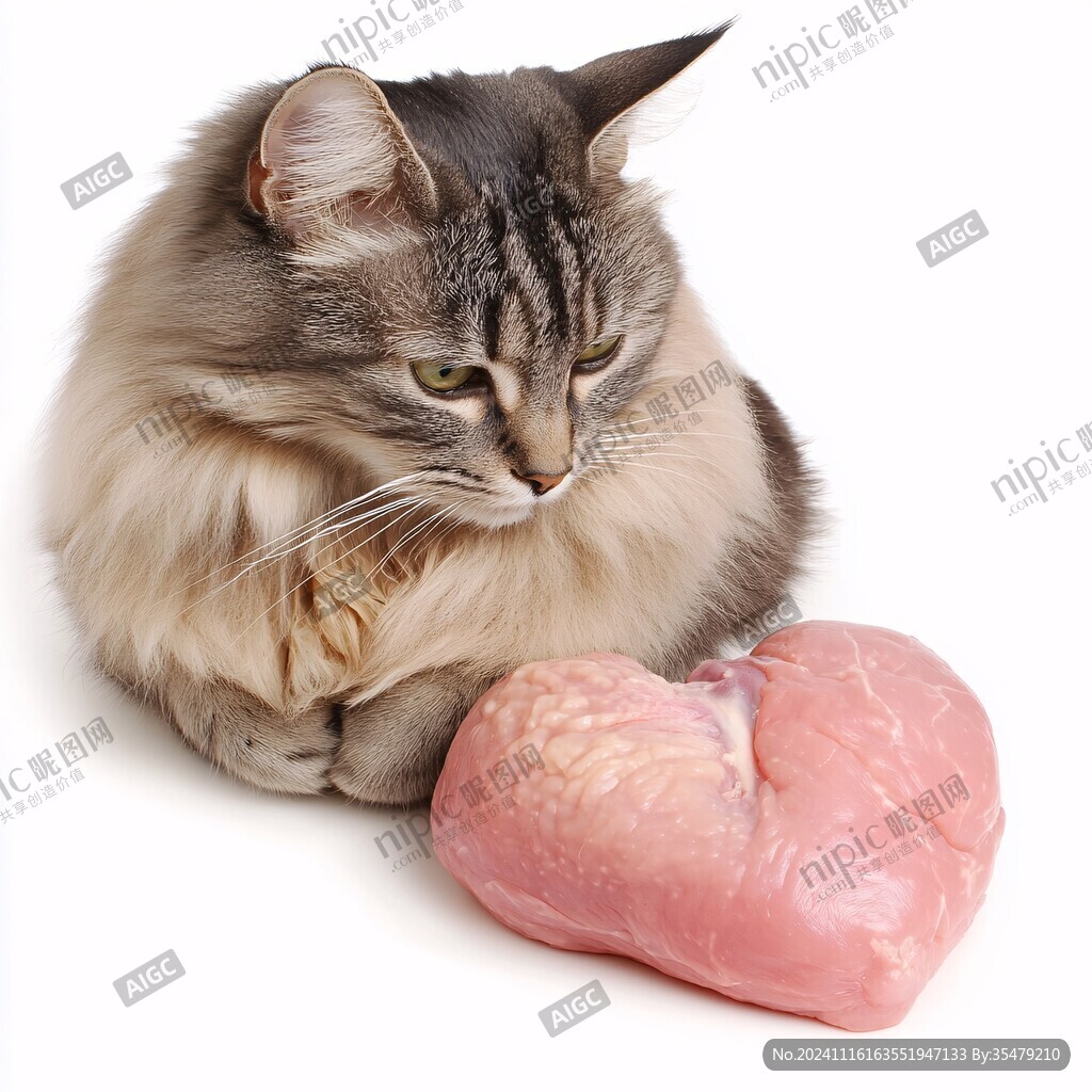 猫吃肉