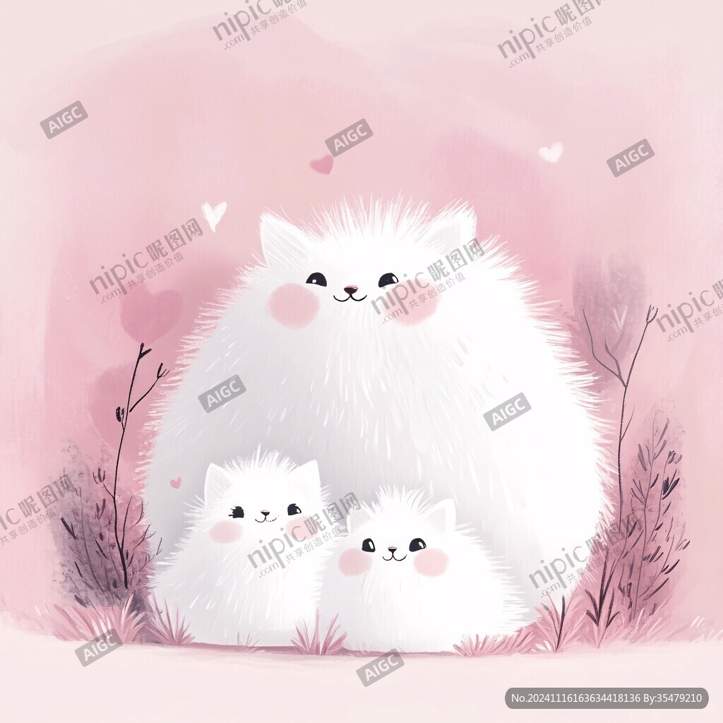 毛茸茸风格插画