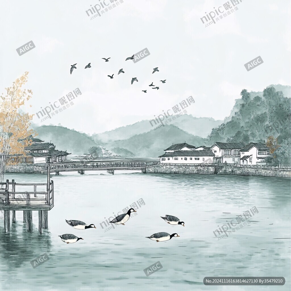江南风景插画