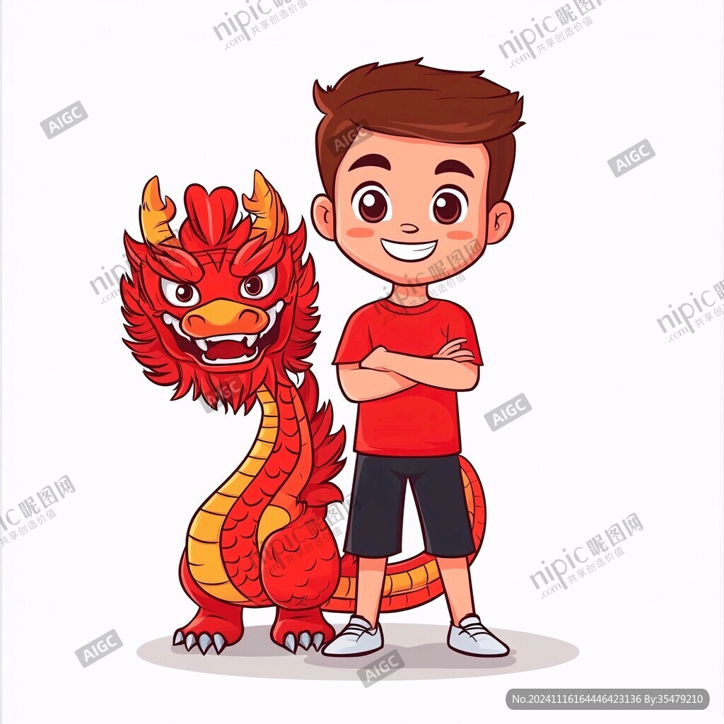 龙年拜年卡通形象