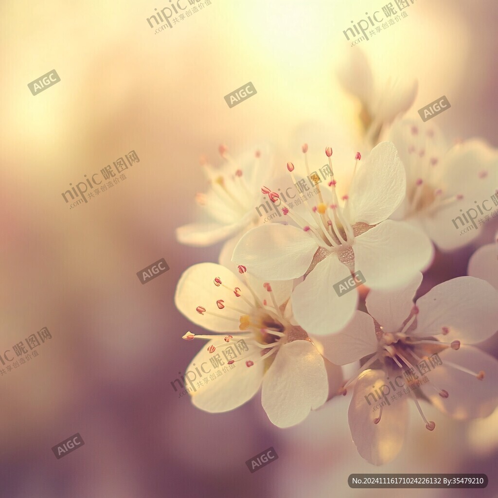 杏花暖色背景