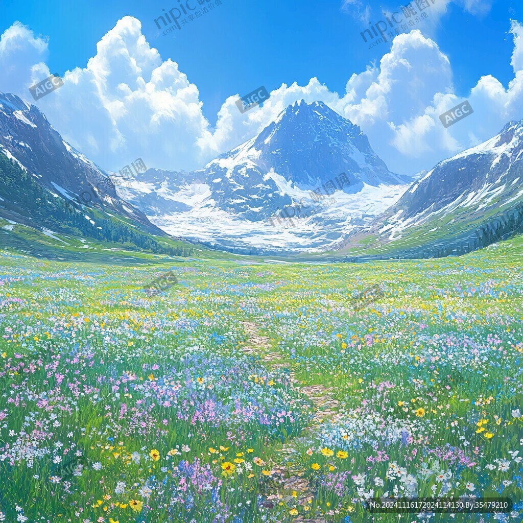 高山下唯美花田