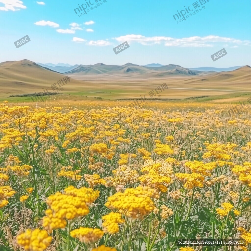 草原黄花风景