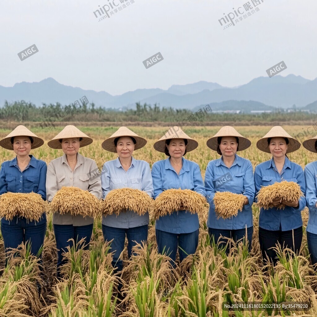 朝鲜丰收水稻