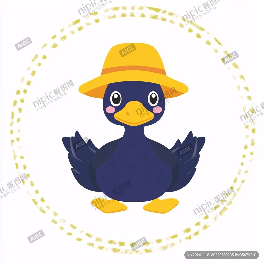 卡通小黑鸭logo