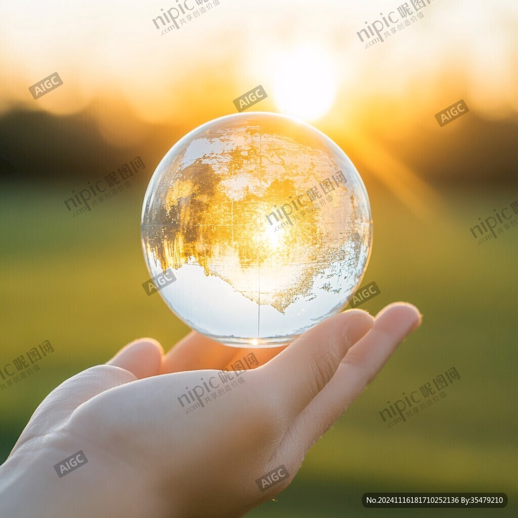 手拿水晶球