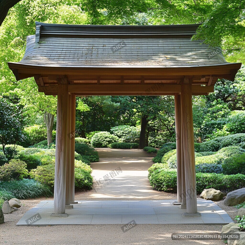 日本园林大门
