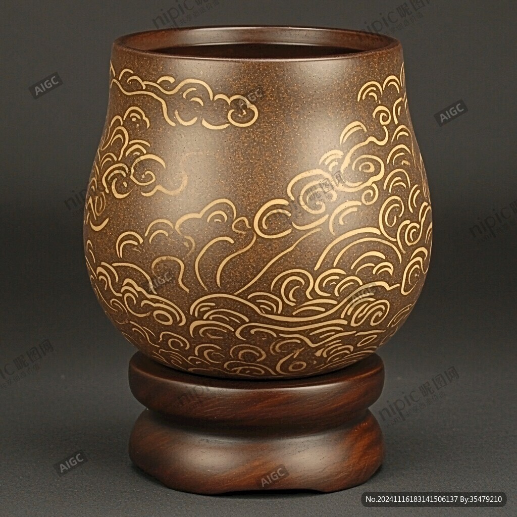 竹雕酒杯