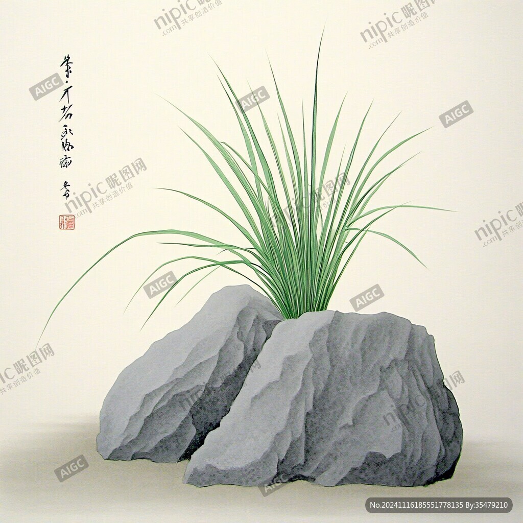 手绘石菖蒲