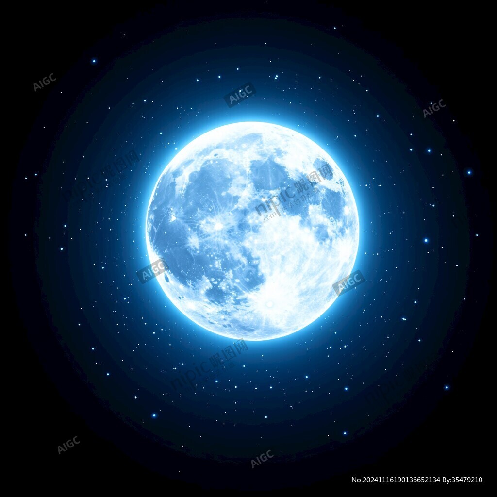 蓝月夜梦幻唯美奇幻