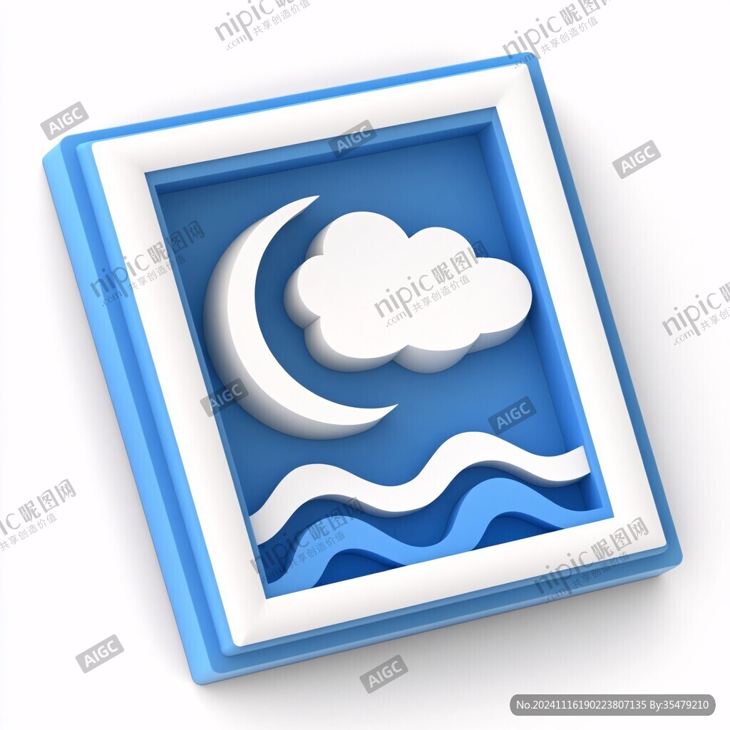 睡眠云朵月亮
