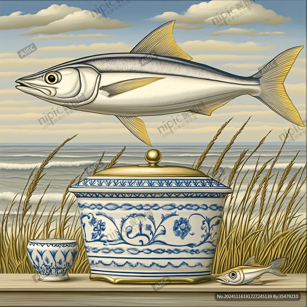 灶台鱼插画