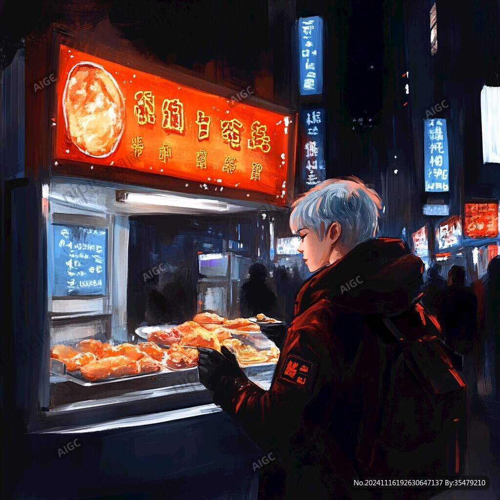 热卤现捞插画