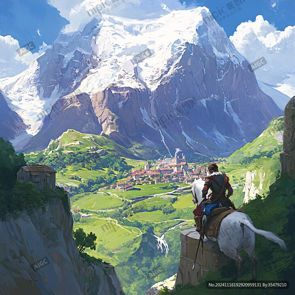 插画图山插画