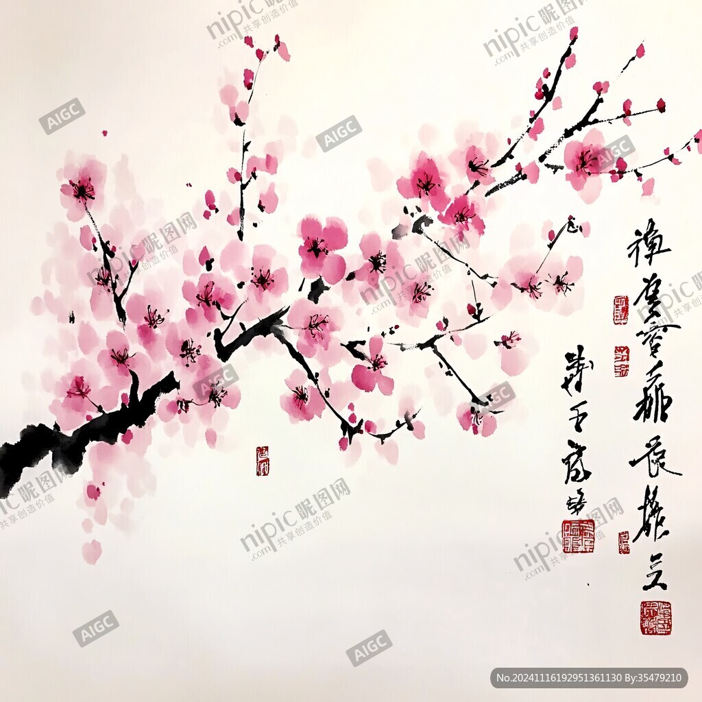 原创梅花图