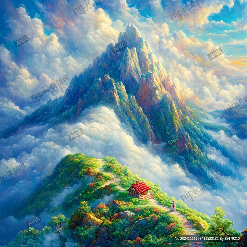 立体画云海