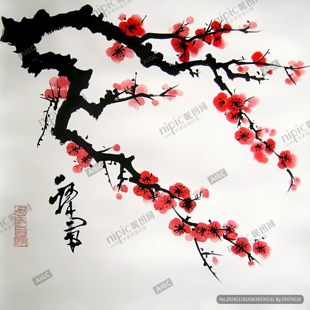 梅花艺术画