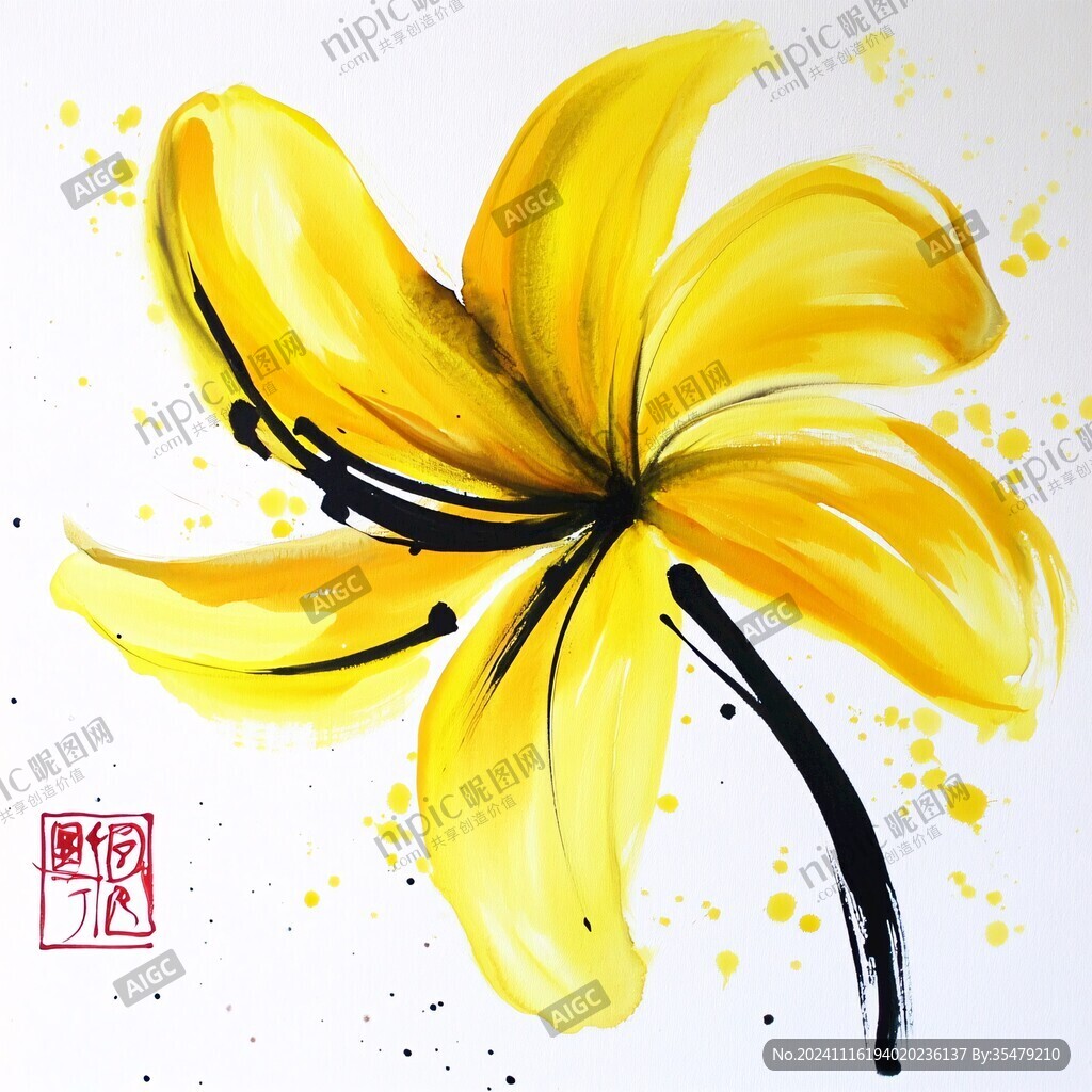 高精手绘黄金拉丝花卉