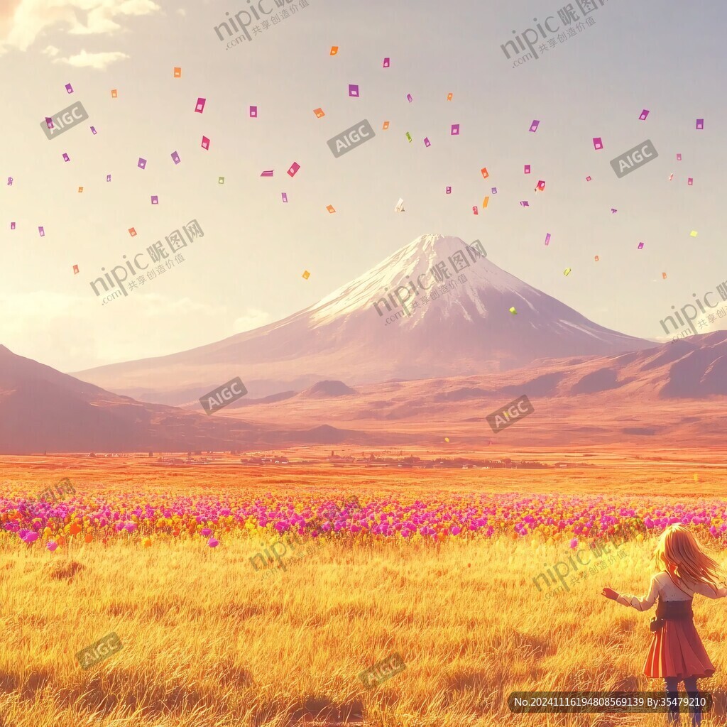 唯美花田场景