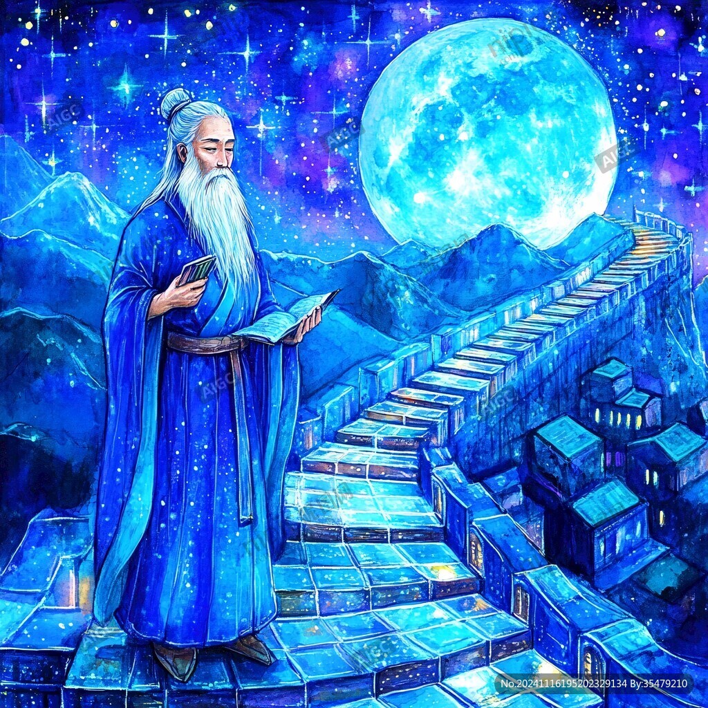 古代智者插画