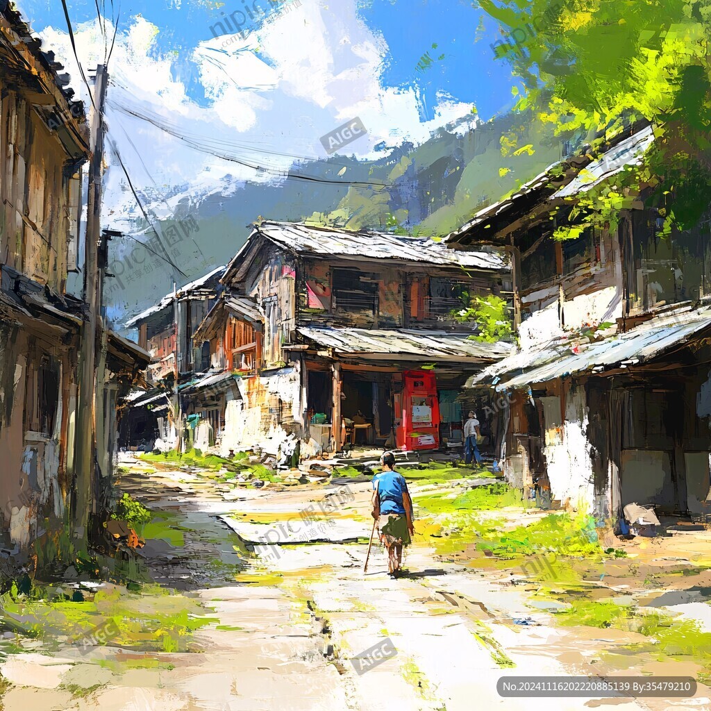 风景厚涂