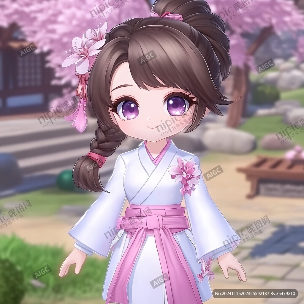 q版桃花少女