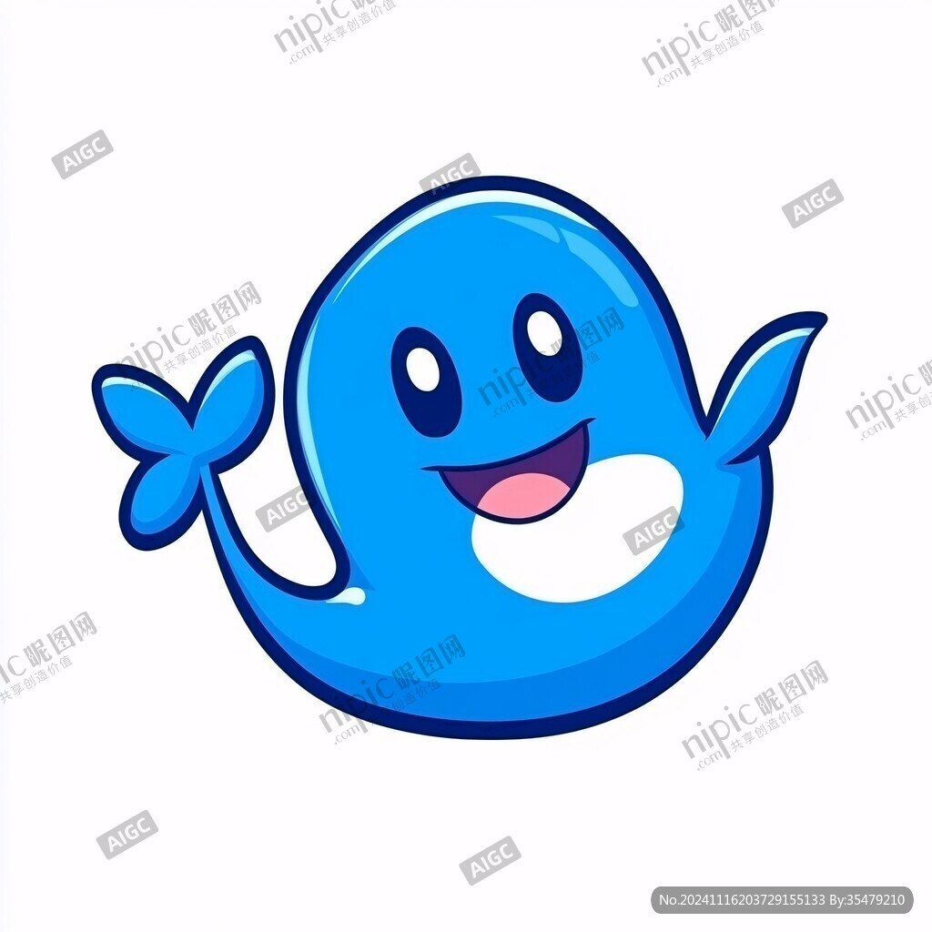 q版鲸鱼logo