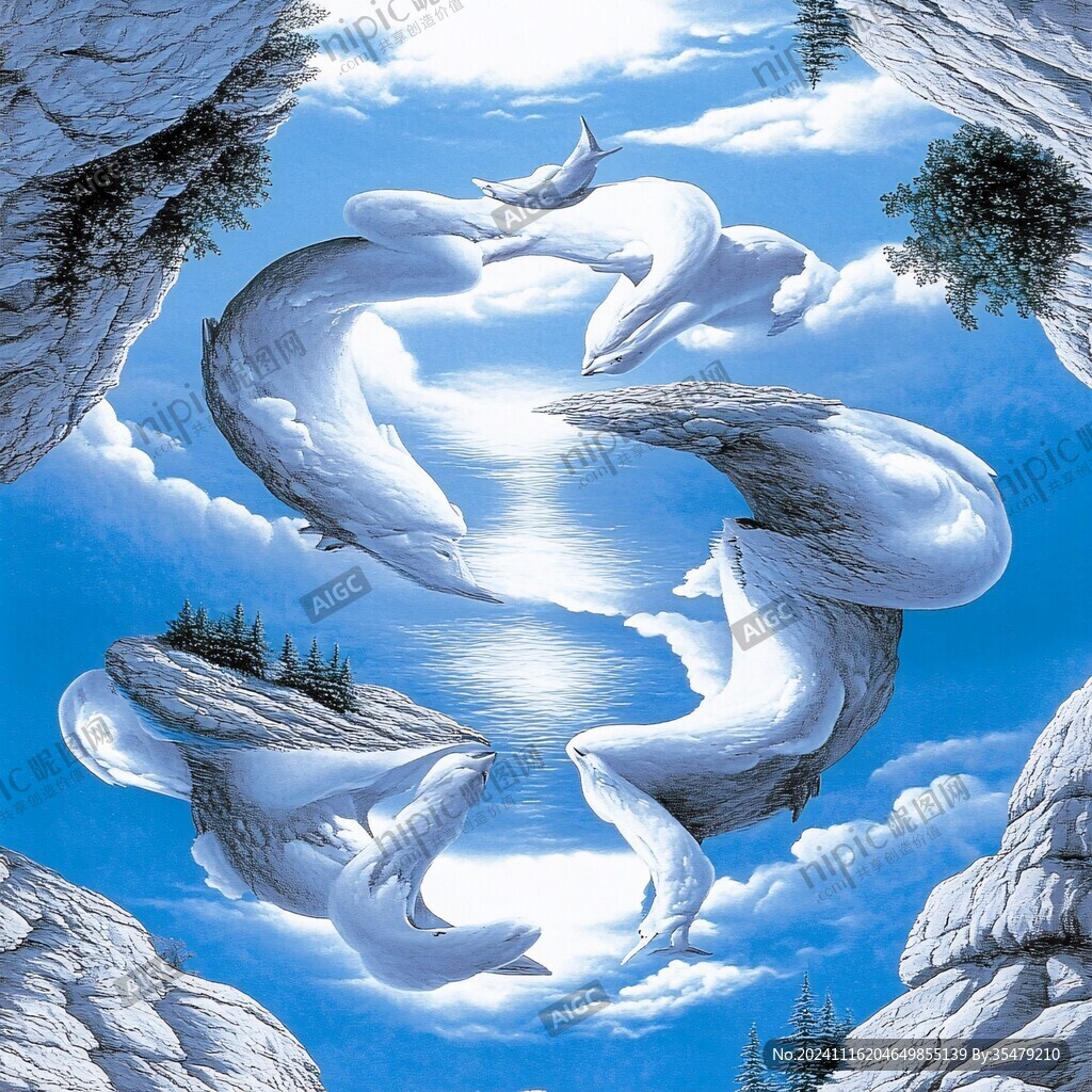 白天鹅装饰画