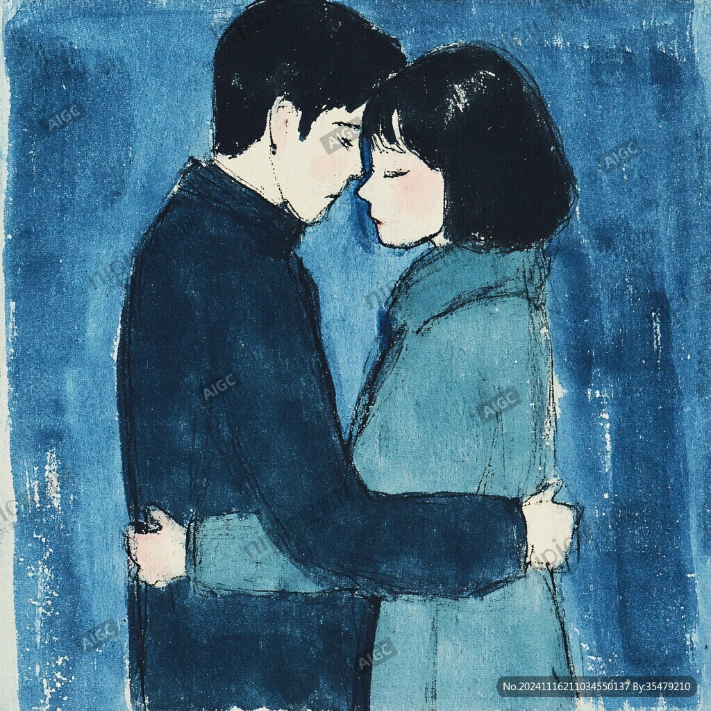 情侣彩水画