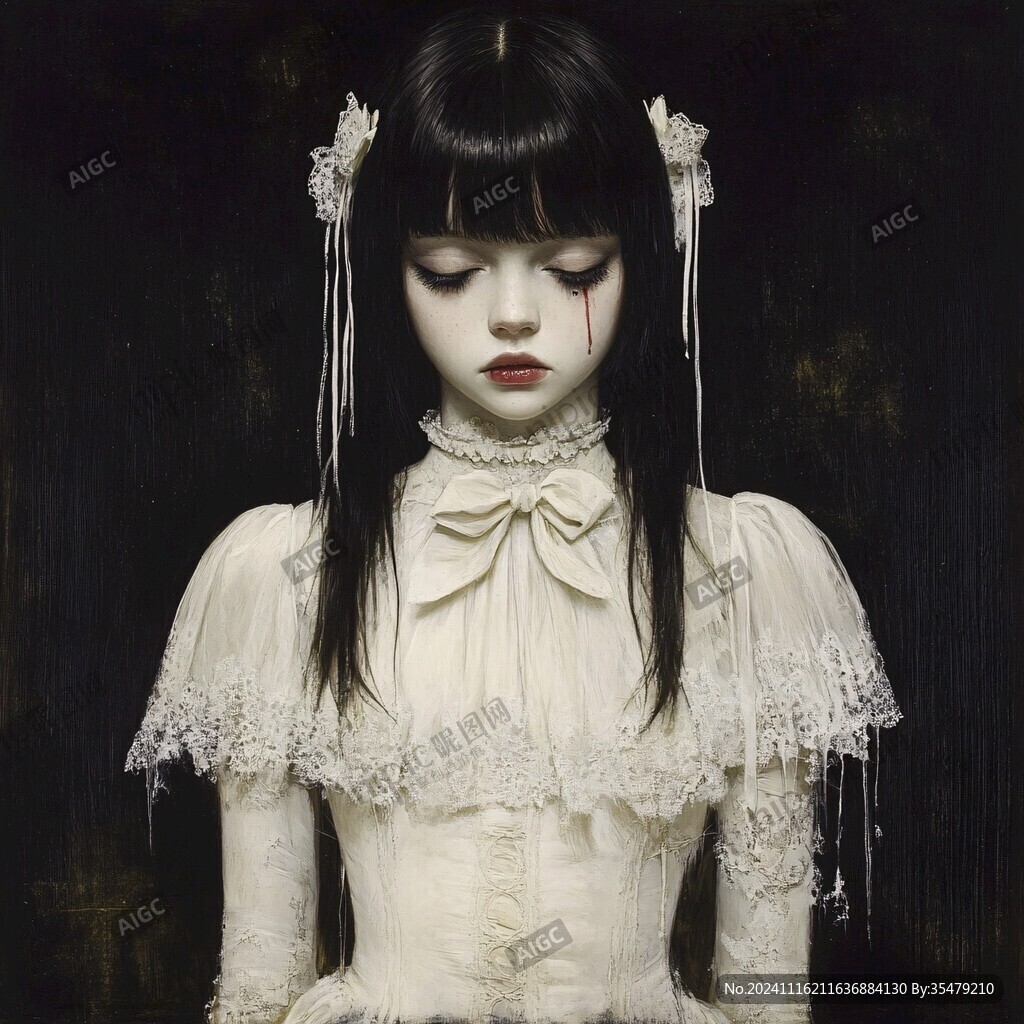 油画少女