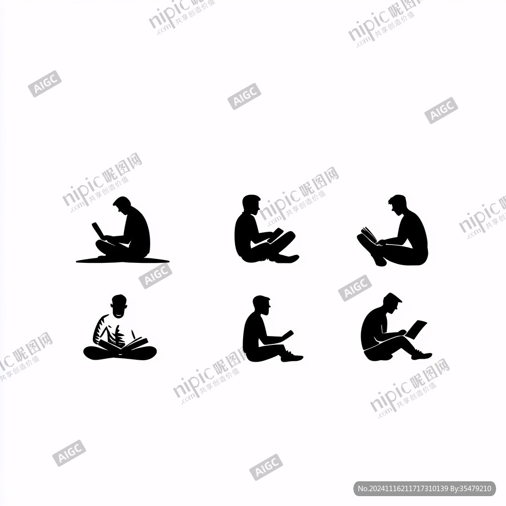 读书剪影图