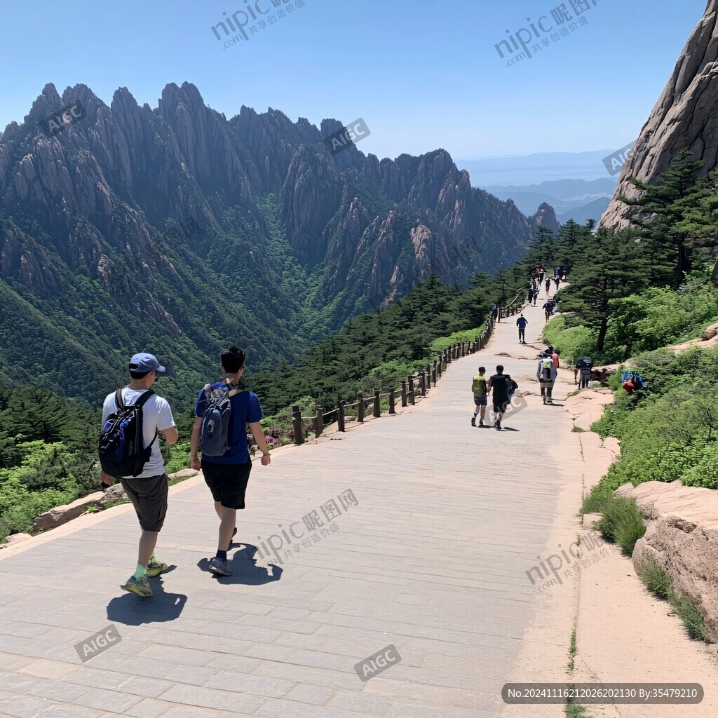 松鼠跳天都天都峰