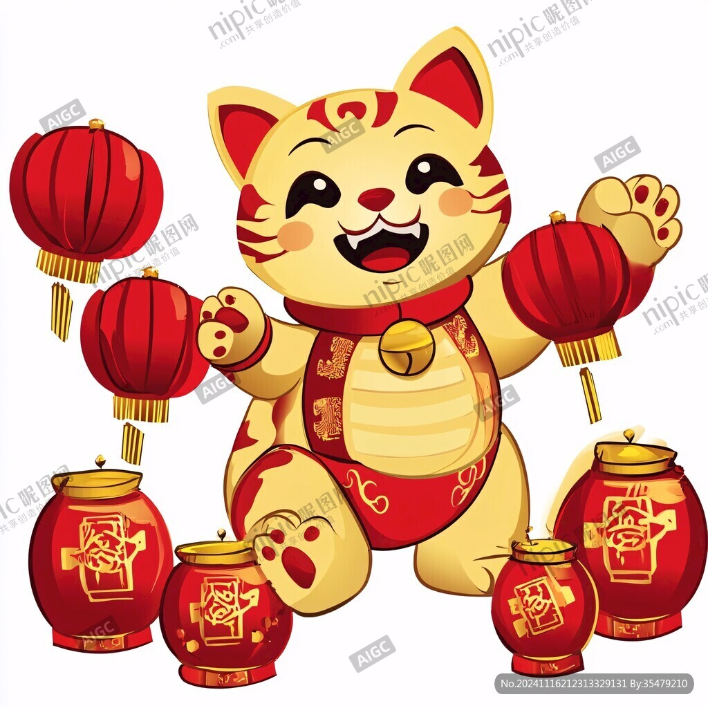 招财猫春节元素