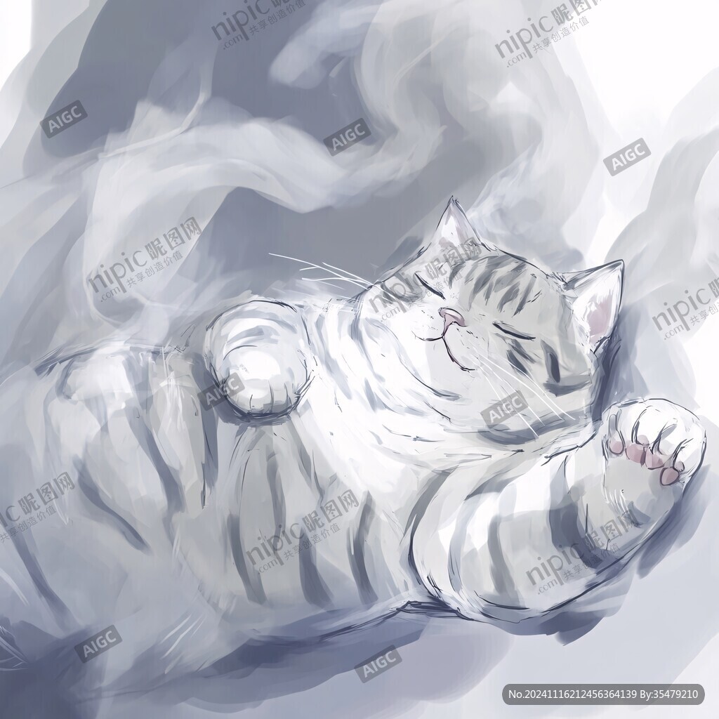 睡觉的大花猫