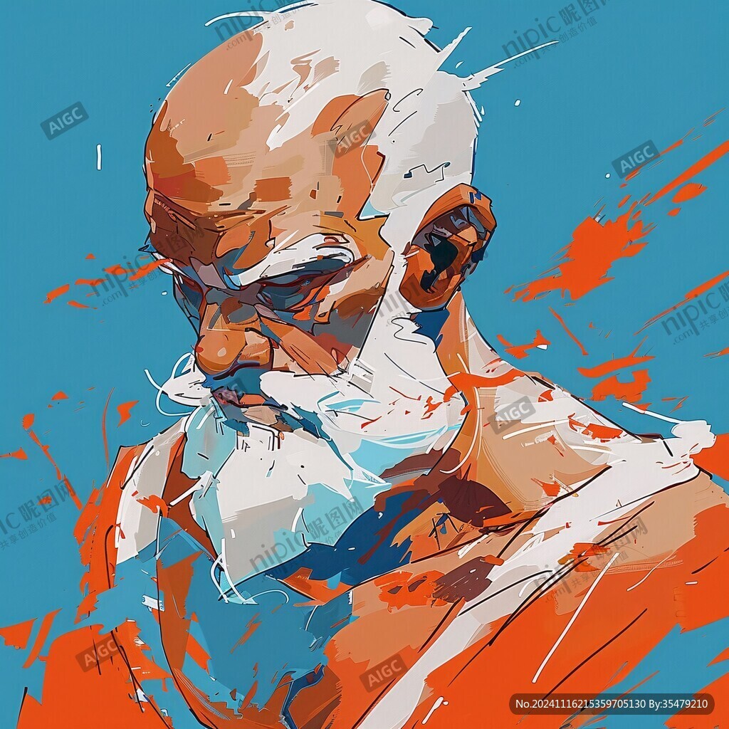 潮流酷帅颓废插画