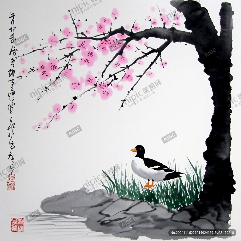 梅花小品画