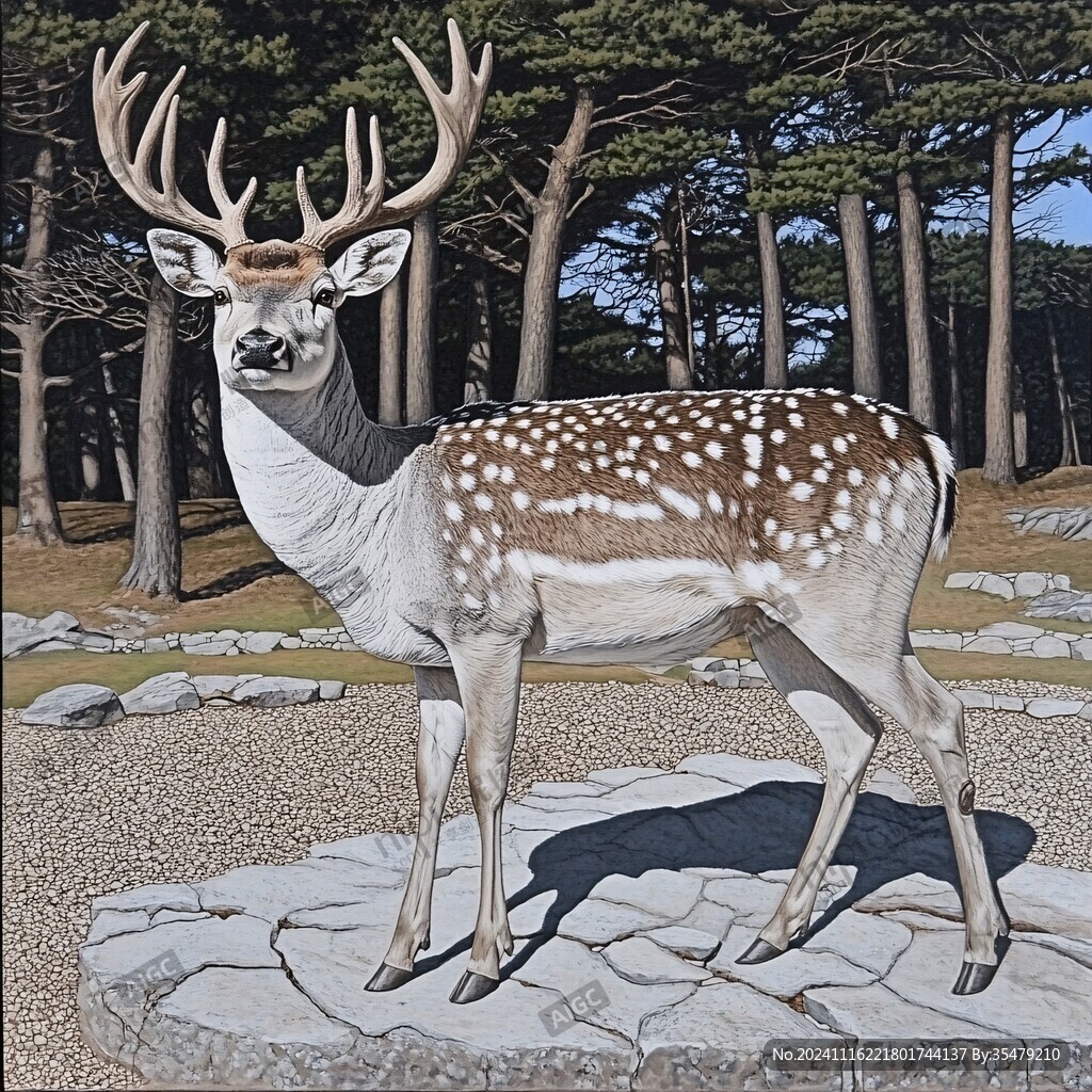 鹿主题装饰画
