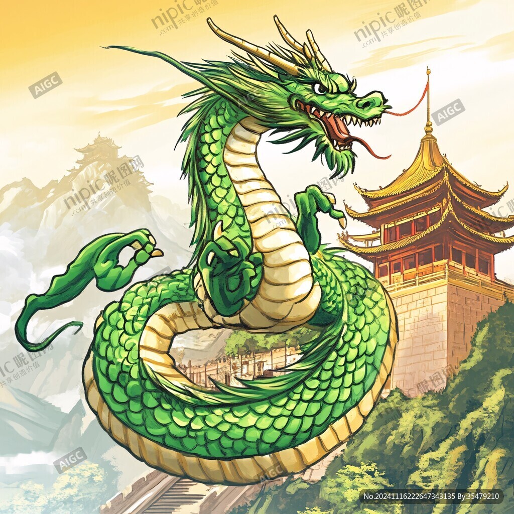 龙包装插画