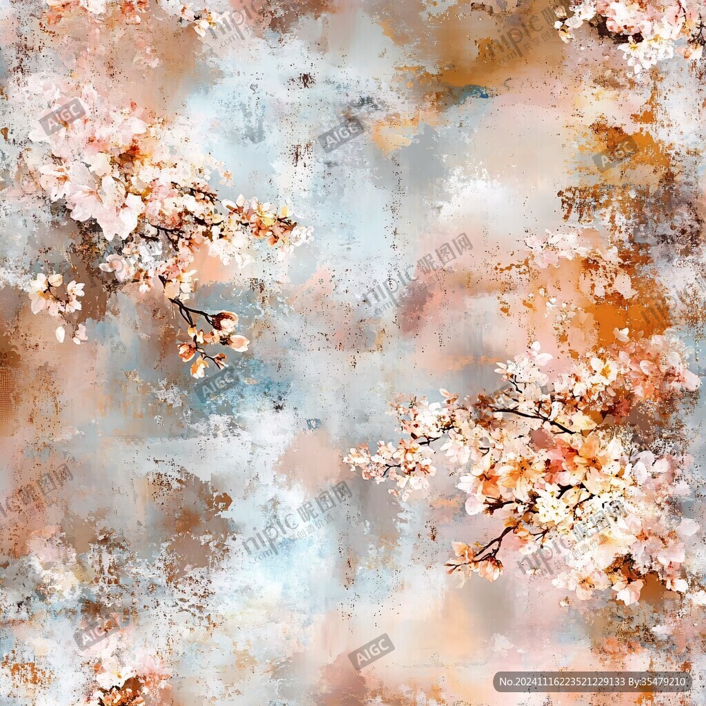 樱花抽象画