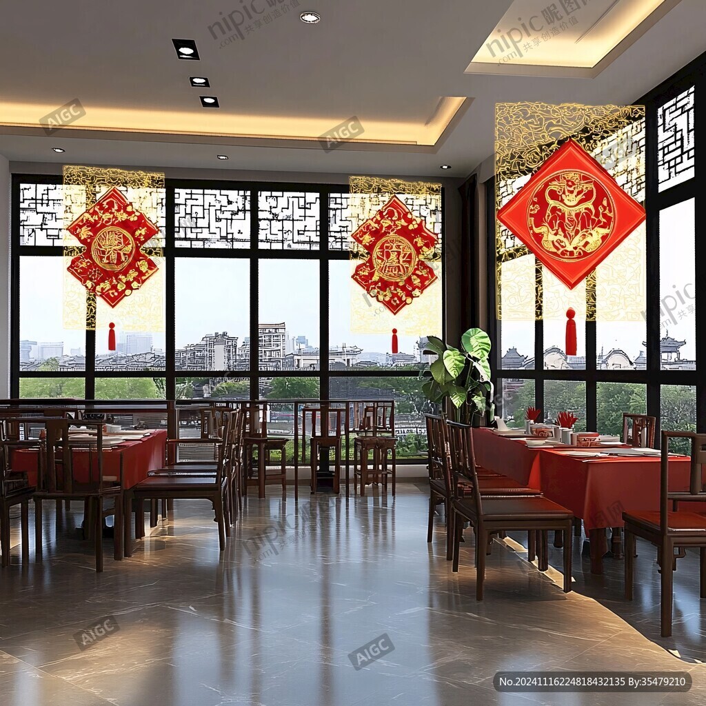 中式餐厅窗户