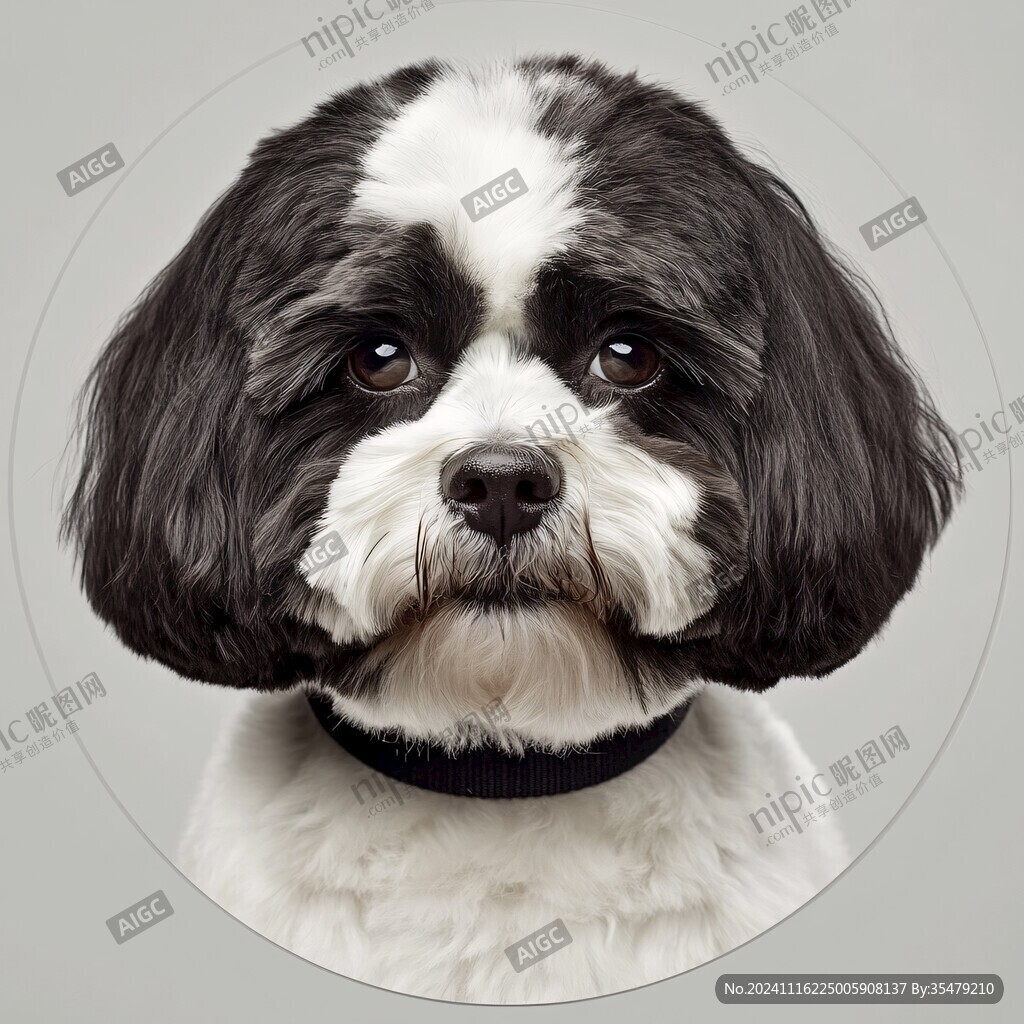狗狗写实插画