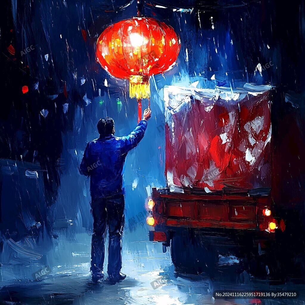 回家过年插画