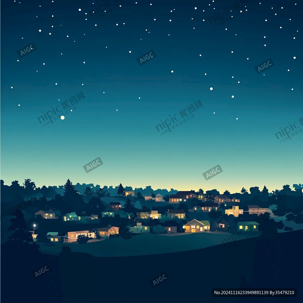 村庄夜景
